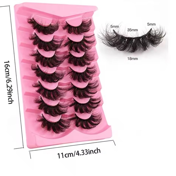 7 Pairs Dramatic 3D Mink False Eyelashes - Picture 1 of 5